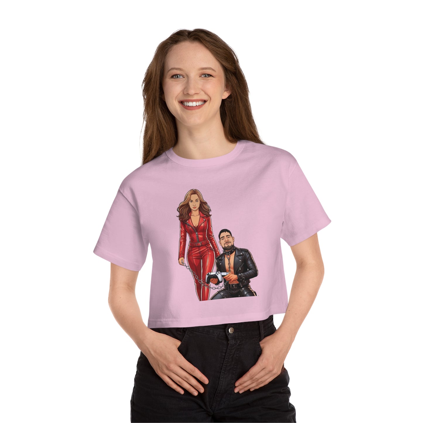 Goddess Eve and Her pet Champion Women's Heritage Crop Top